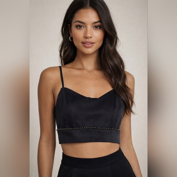 House of Harlow 1960 Tops - House of Harlow 1969 Studded Crop Cami XS